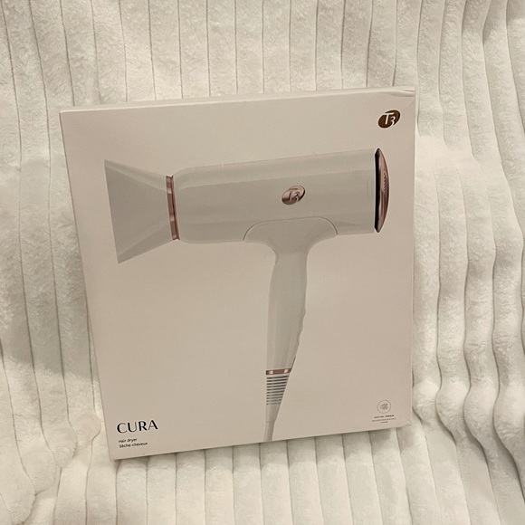 T3 CURA Luxe Hair Dryer White Rose Gold Digital Ionic Blow Dryer Fast Drying NIB - Picture 8 of 11